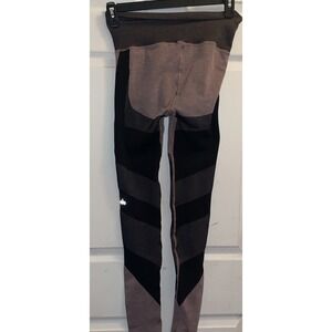 Alo Seemless High Waisted Yoga Pants Color Block Black/Gray/ Pink-Mauve